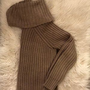 soft brown cowl neck sweater ✨